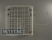 W10525645 Maytag Dishwasher Lower Rack Assembly Complete As Shown