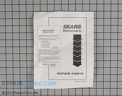 Parts Catalog 347627 Alternate Product View