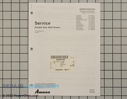 Owner's Manual RA233001 Alternate Product View