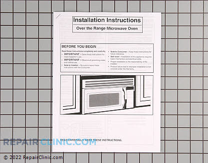 Installation Instructions 316488501 Alternate Product View