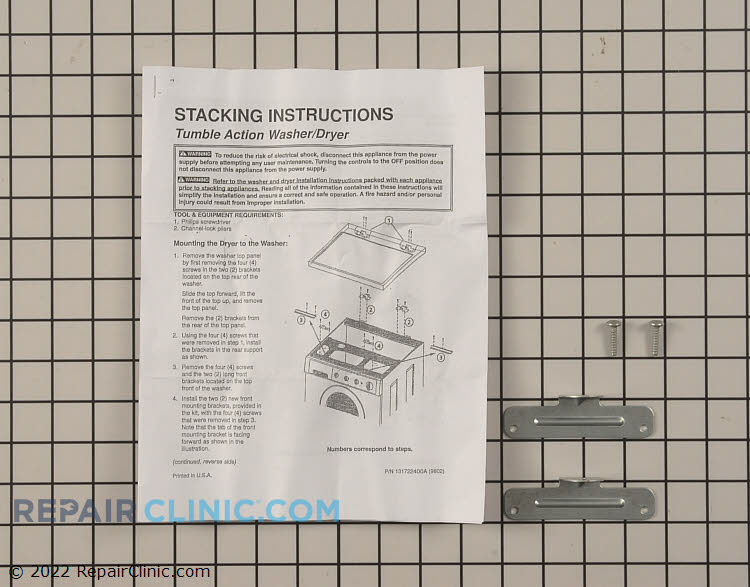 Dryer Stacking Kit 5303937141 Fast Shipping Repair Clinic