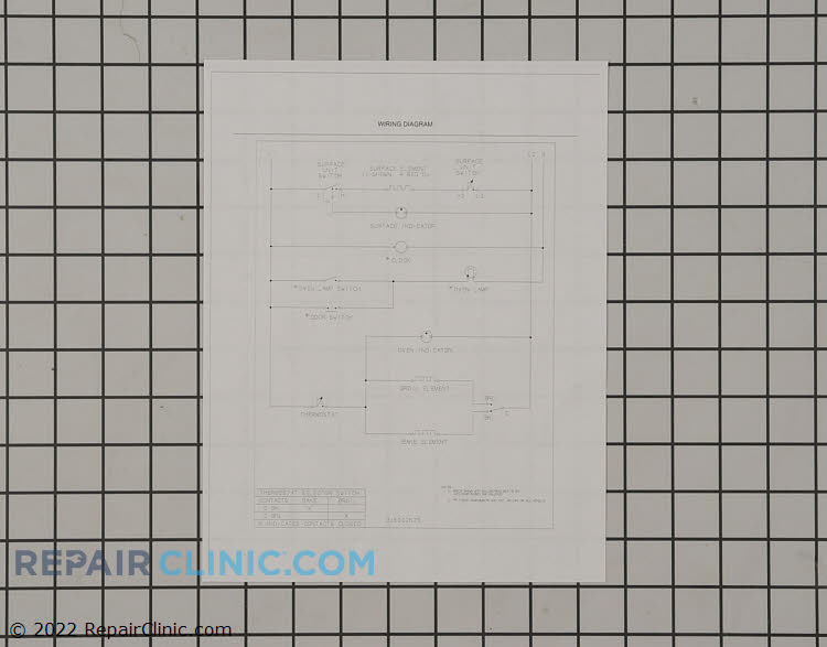 Range/Stove/Oven Wiring Diagram - 316002675 | Fast Shipping - Repair Clinic