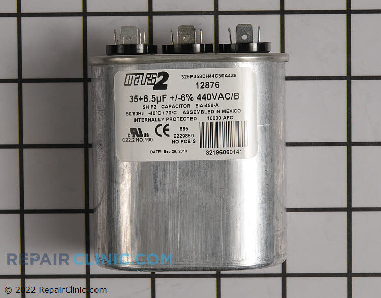 Dual Run Capacitor - 12876 | Fast Shipping - Repair Clinic