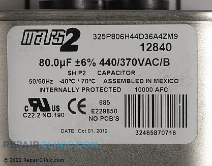 Run Capacitor 12840 Alternate Product View
