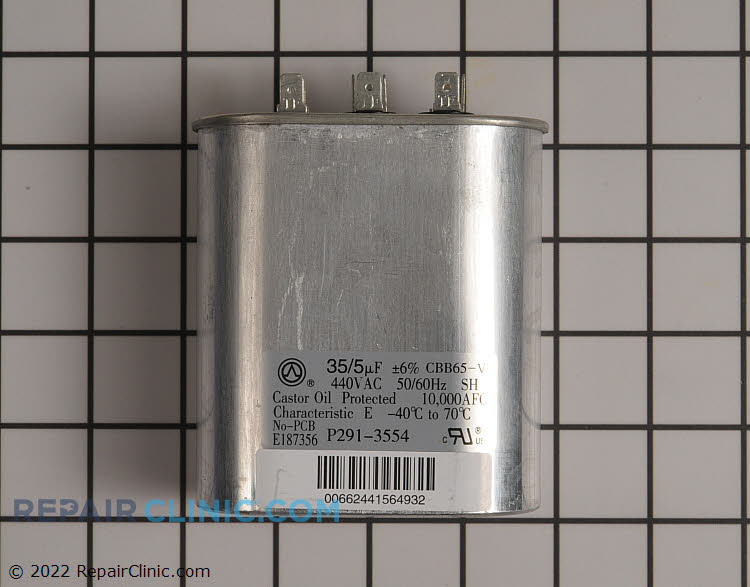 Dual Run Capacitor - P291-3554 | Fast Shipping - Repair Clinic