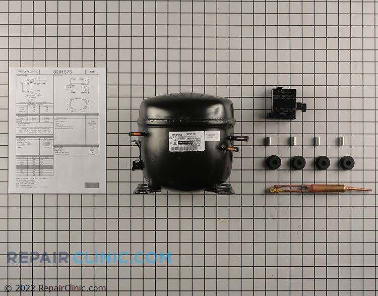 KitchenAid KRFC300ESS01 Fridge Compressor Kit Genuine OEM