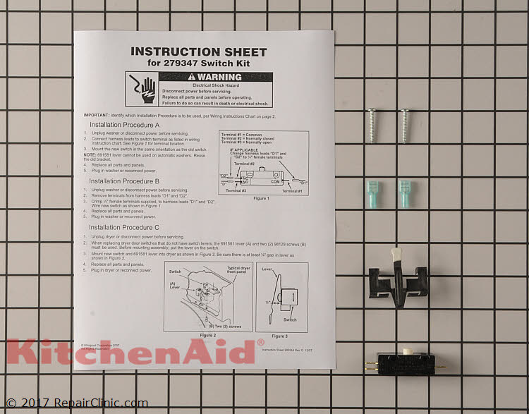 Door Switch W10820036 Kitchenaid Replacement Parts