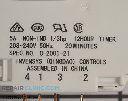 Defrost Timer RF-7400-15 Alternate Product View