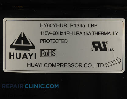Compressor HY60YHUR Alternate Product View