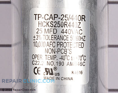 Run Capacitor TP-CAP-25/440R Alternate Product View
