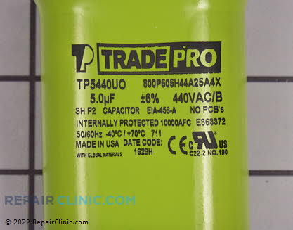 Run Capacitor TP-CAP-5/440USA Alternate Product View