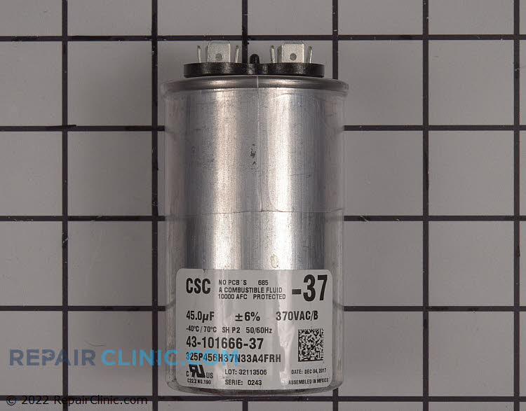 Capacitor - 43-101666-37 | Fast Shipping - RepairClinic.com