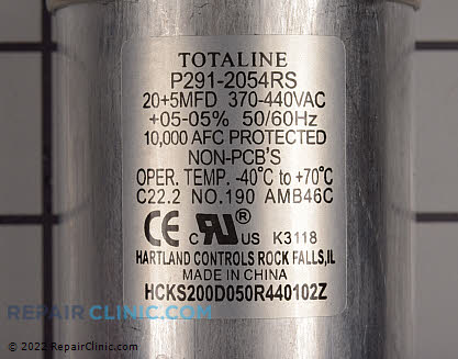 Run Capacitor P291-2054RS Alternate Product View